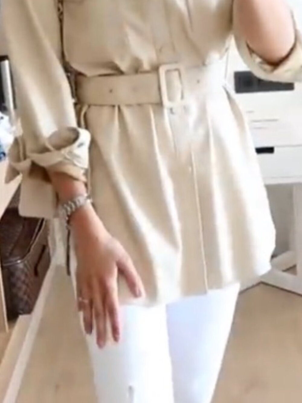 Zara faux leather XS like new beige nude cream shirt jacket